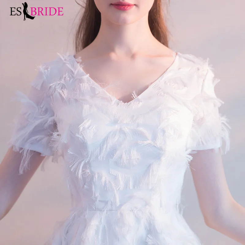 Белое простое Новое поступление Короткие вечерние платья для студентов