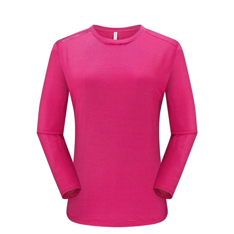 Бег футболки Для женщин полиэстер спортивные женский ветрозащитный дышащий с