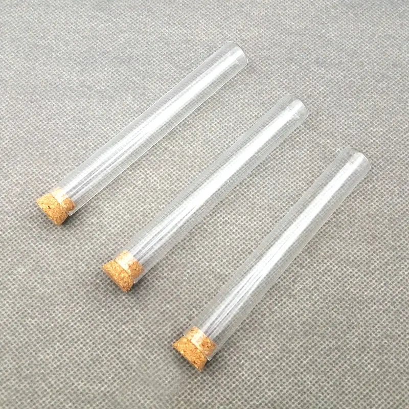 12pcs/lot Lab 13x100mm Flat bottom Clear Glass Test Tube With Cork Wooden Stoppers for School Laboratory experiment