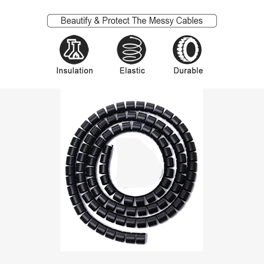 1 шт. гибкий спиральный органайзер для кабеля 5 защита труб управление намоткой