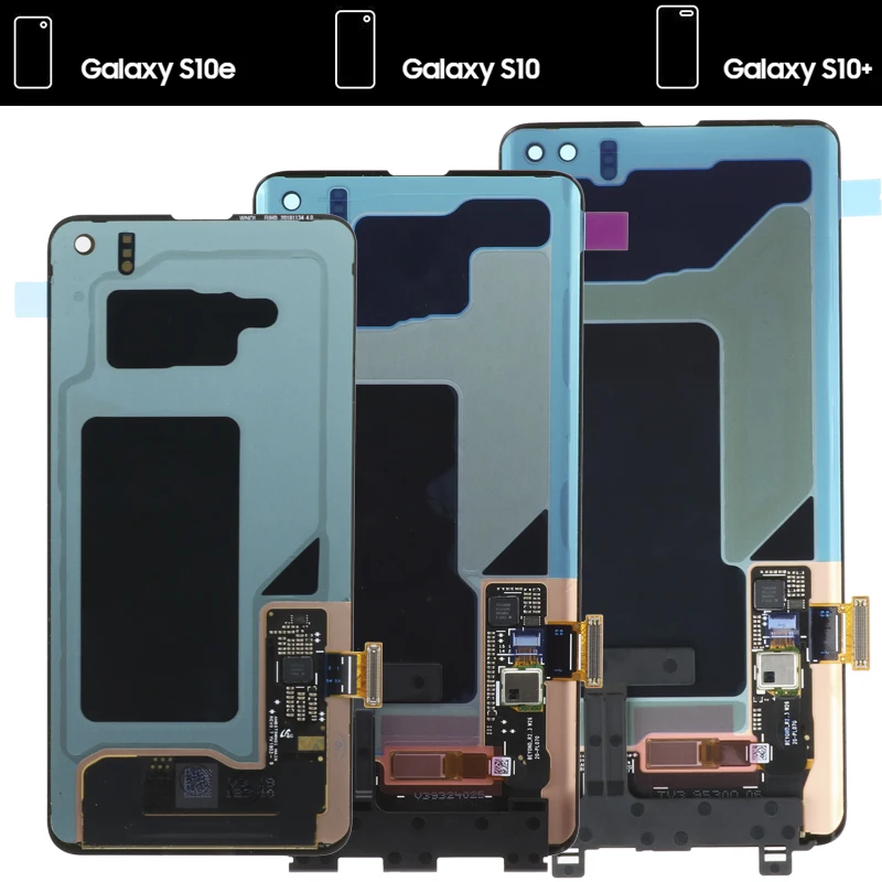 Супер AMOLED Galaxy S10 lcd для SAMSUNG Galaxy S10 G973F G973 S10 Plus G975 G975F кодирующий преобразователь сенсорного экрана в сборе