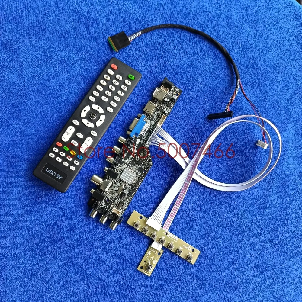 

Fit LTN156AT02-D01/D02/D03/D04/D09 1366*768 upgrade AV VGA USB DVB 3663 TV digital screen 40 pin LVDS LCD drive board Kit