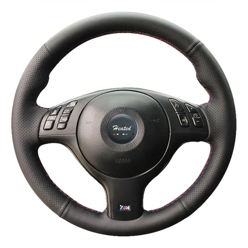 Кожаный чехол на руль из микрофибры для BMW E46 E39 330i 540i 525i 530i 330Ci M3 2001 2003 оплетка