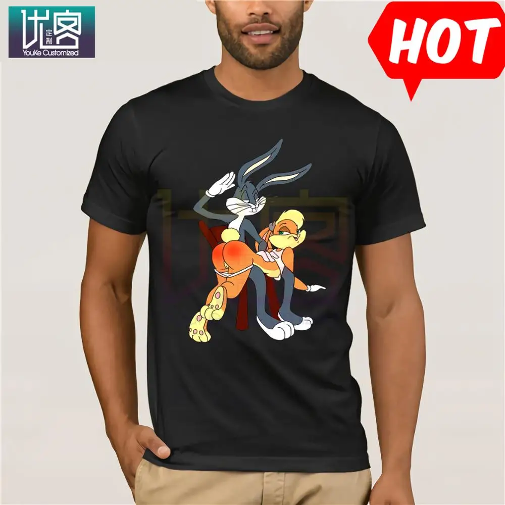 Новинка 2019 жуки Лола Банни шлепать Мультяшные для мужчин футболка Забавные