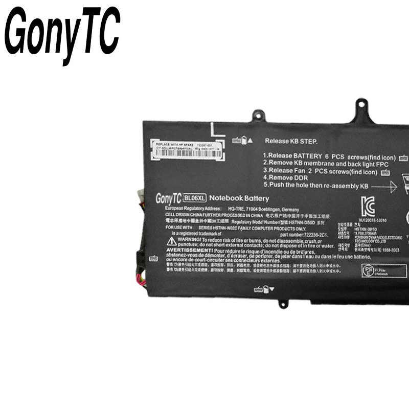 11 1 v 42Wh новый оригинальный BL06XL ноутбук Батарея для HP Elitebook Фолио 1040 G1 G2 G3 DB5D 722236-2C1 171