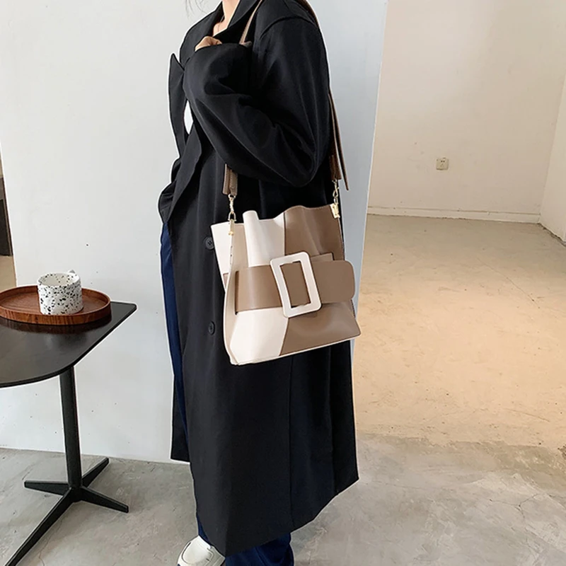 

Ladies Handbag Bucket Bag Large Capacity Ladies Fashion Shoulder Bag Female Messenger Bag