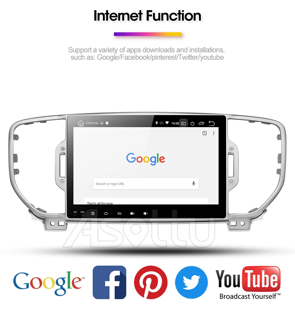 Asottu dsp ips android 9,0 PX30 автомобильный dvd-плеер для KIA sportage KX5 gps навигация 1 din стерео