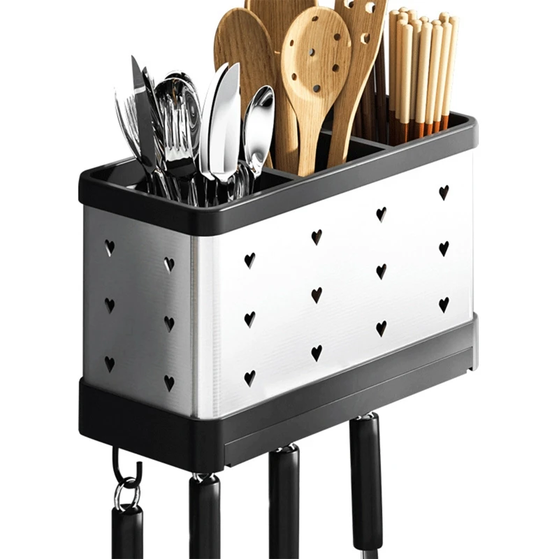 

Kitchen spoon storage box rack cutlery storage box cutlery drain chopstick cage with drain tray