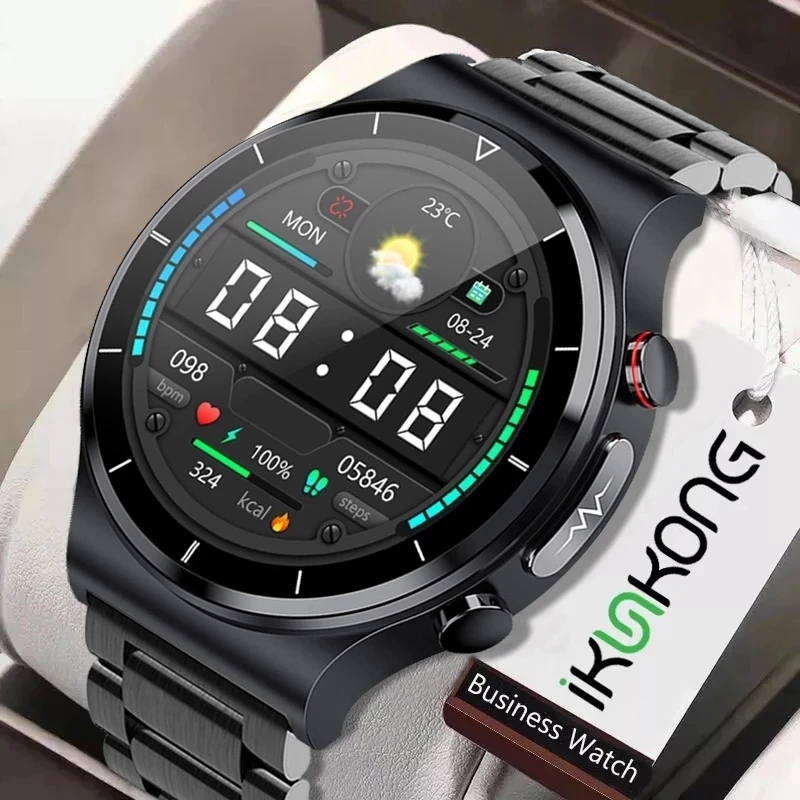 

Health Smart Watch Men ECG+PPG Body Temperature Blood Pressure Heart Rate IP68 Waterproof Wireless Charger Smartwatch 360*360 HD