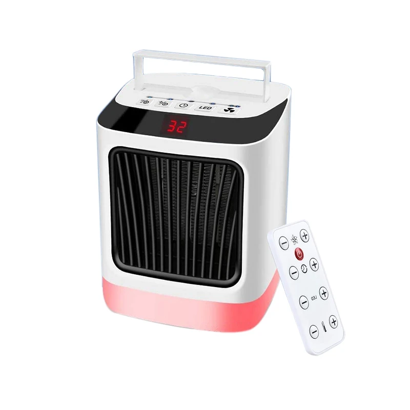 

Portable Electric Fan Heater With Remote Control Indoor Fireproof Winter Thermostatic Heater With PTC Ceramic Heating Technology