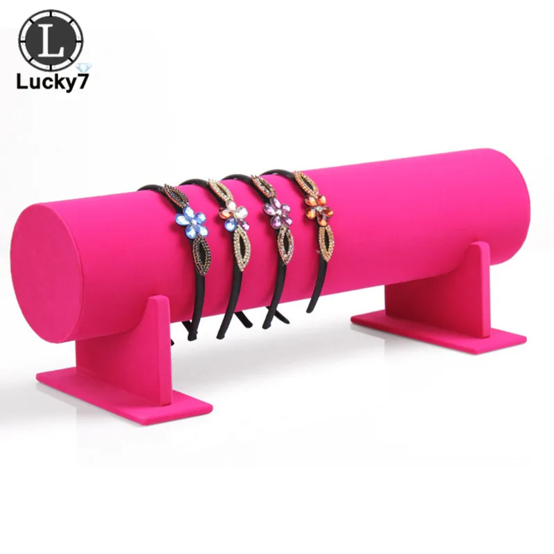 T образная Вельветовая Подставка для ювелирных изделий подставка браслета