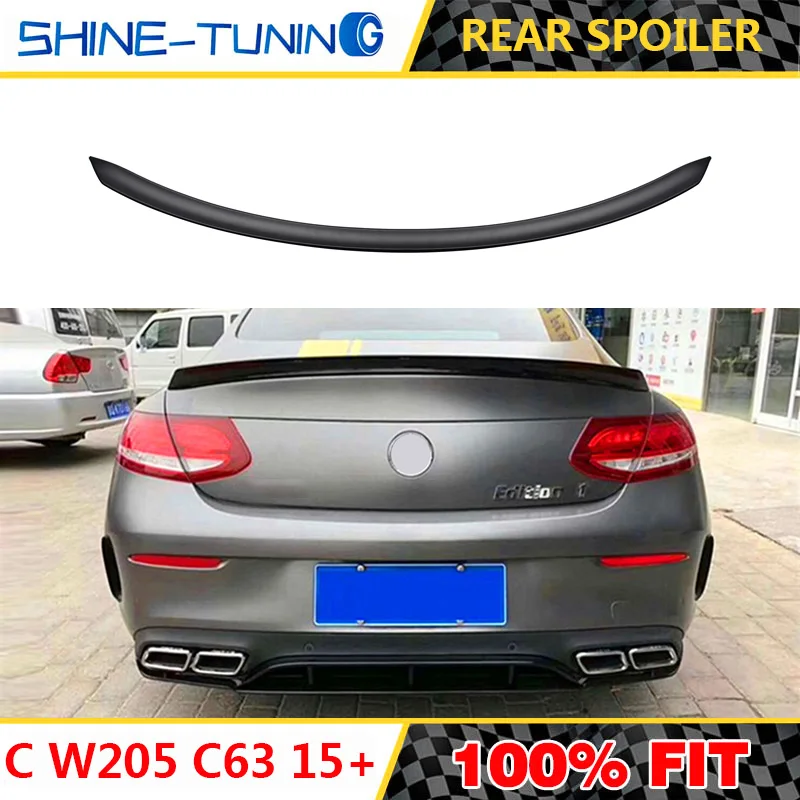 Подходит для C class W205 C63 купе Edition 1 style черная краска задний спойлер крыло 2015 Sport