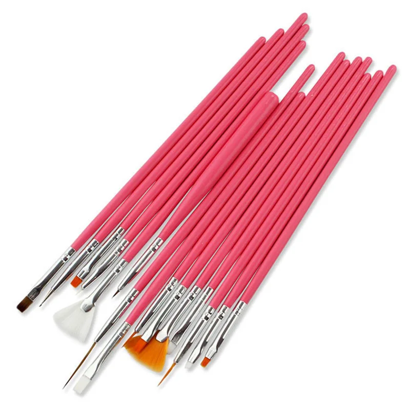 20 шт./лот маникюрный салон дизайнерских комплектов нанесение пунктира щетки для