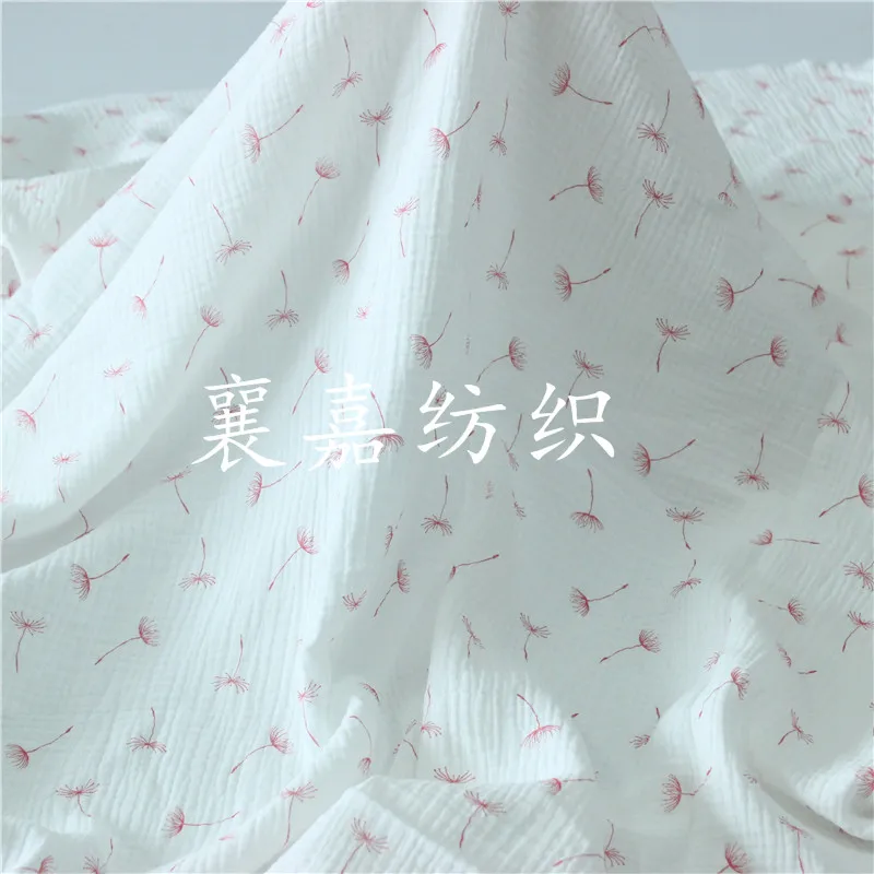 Одуванчик ткань простыня из хлопка и льна двухслойная газовая креп для детской