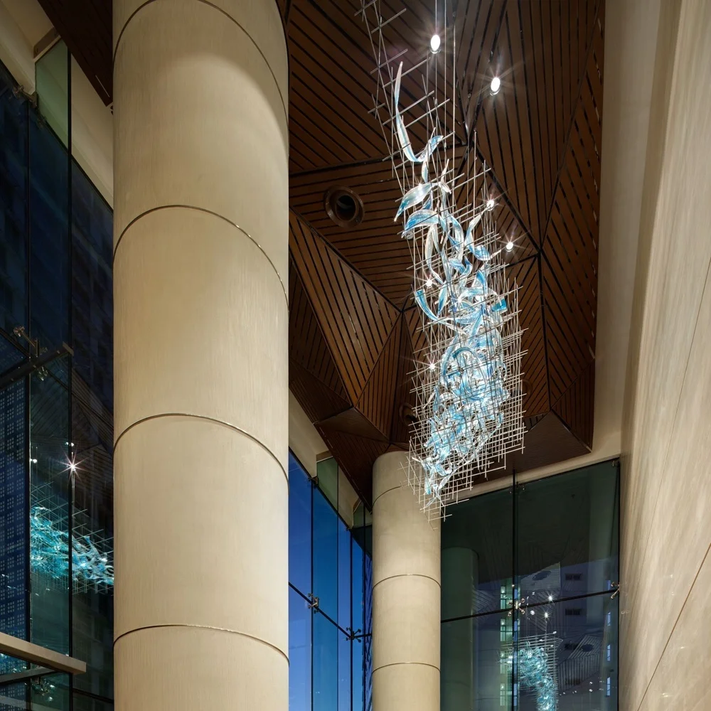 Индивидуальная большая индивидуальная художественная Люстра для отеля модная