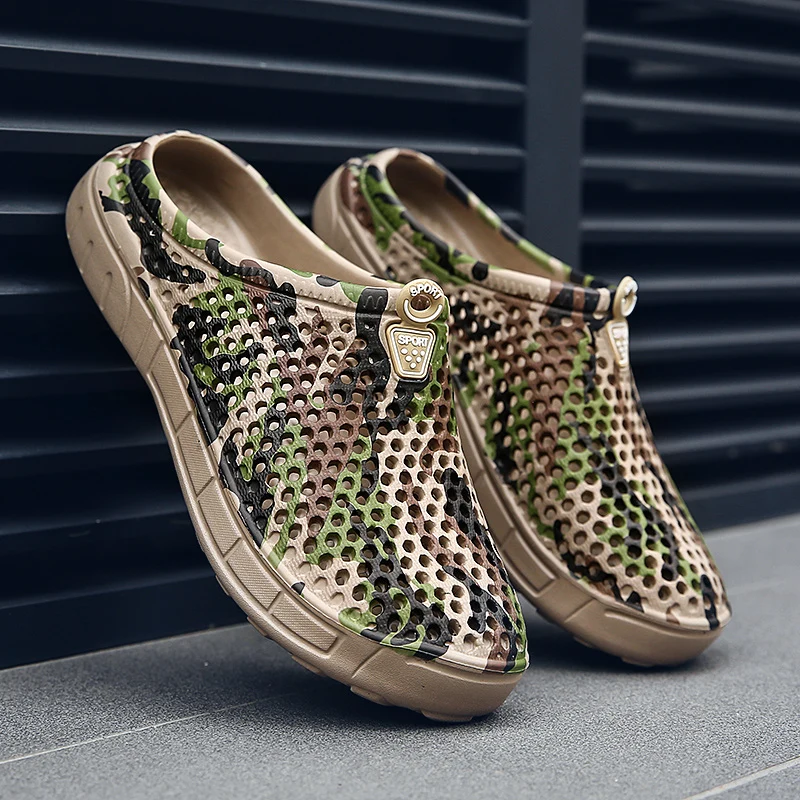 Шлепанцы PULOMIES мужские летние для сада и пляжа массажные тапки сандалии бассейна