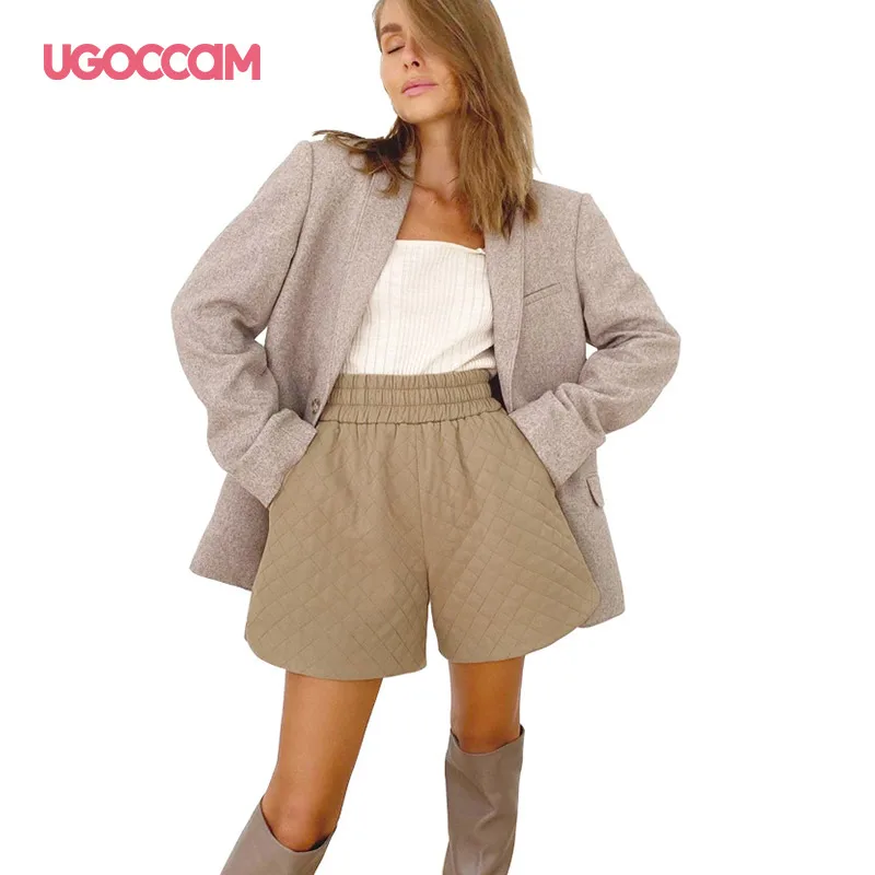 

UGOCCAM Women Short Winter Casual Leisure Streetwear Loose Shorts Fashion Shorts Female Solid Bottoms Shorts