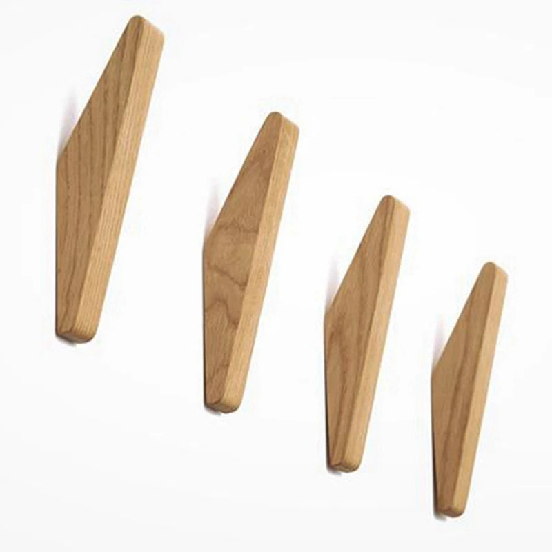 4 шт. крючок из натурального дерева вешалка для одежды настенная и 1x Ротанговые