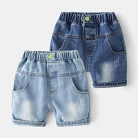 new 2021 kids summer denim shorts baby boys fashion solid denim shorts with pockets children casual jeans short pants trousers