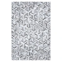 American style luxury cowhide skin handmade patchwork rug  natural fur gray color living room carpet decoration villa rug