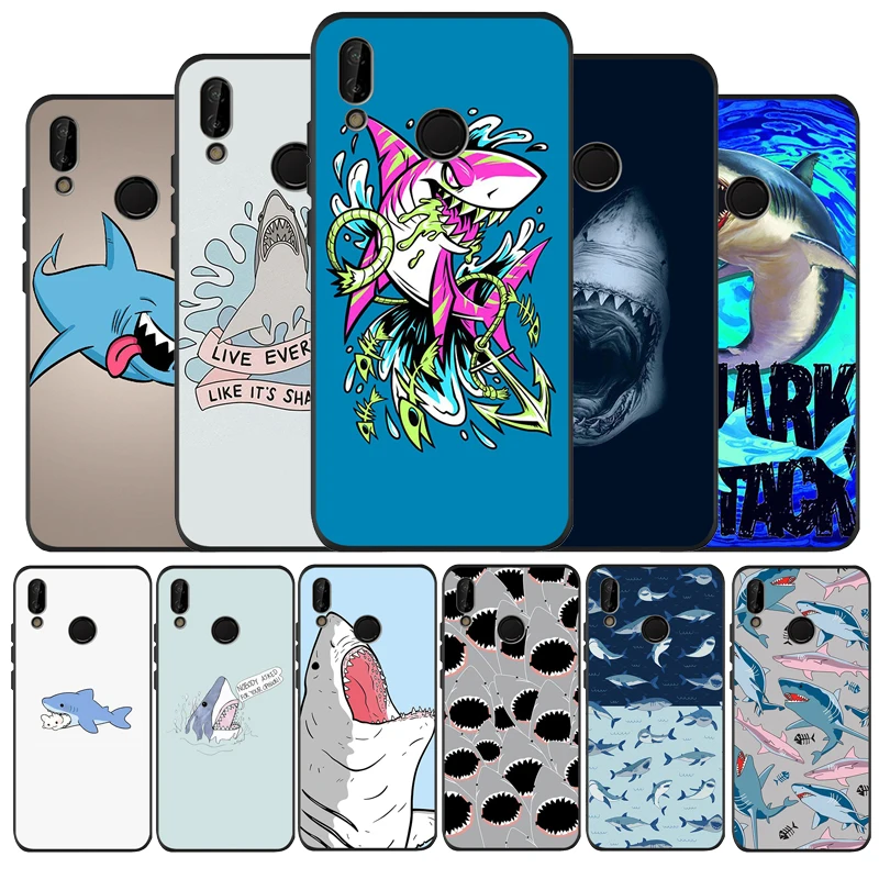 Чехол для телефона Honor 8X 9 8 10 20 30 Lite Pro sharks чехол s MATE черный ТПУ мягкий