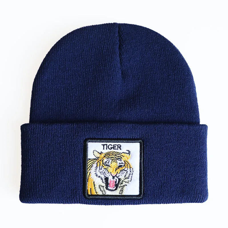 Новый член шапочка с животными Кепки Для мужчин теплая вязаная детская Шапки для