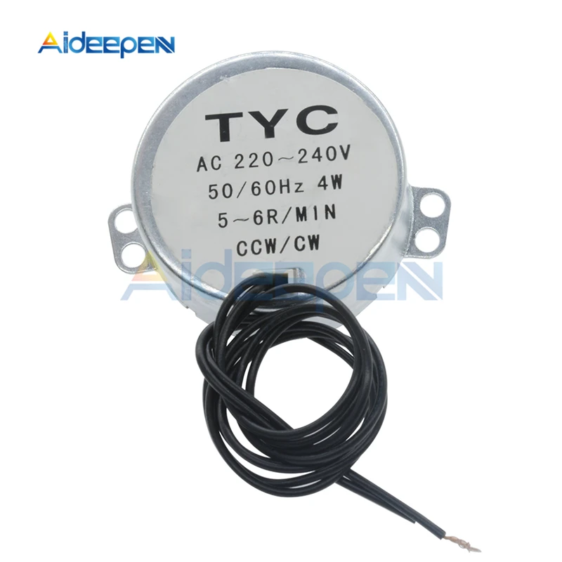 TYC 50 AC 12V 220 240V 50/60Hz 4W синхронный двигатель 5 6RPM надежный крутящий момент