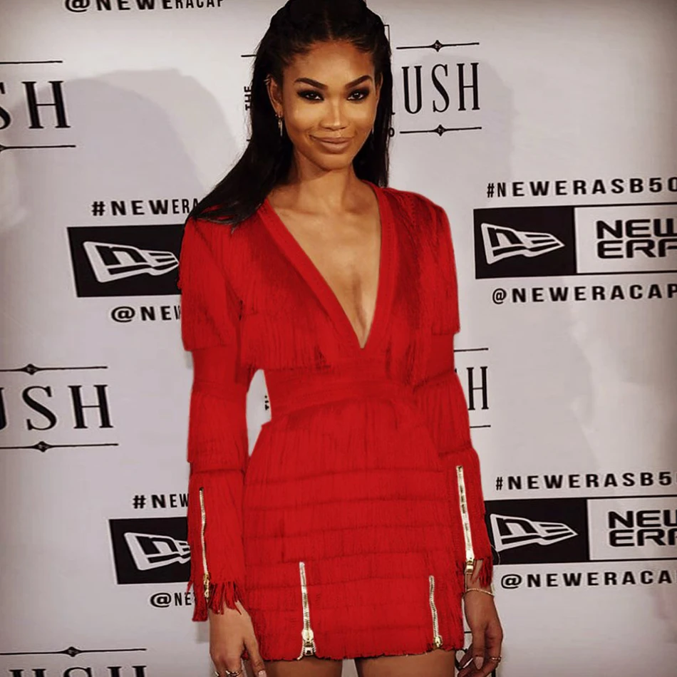 Женское Бандажное платье Liser Белое Облегающее Платье с треугольным вырезом и