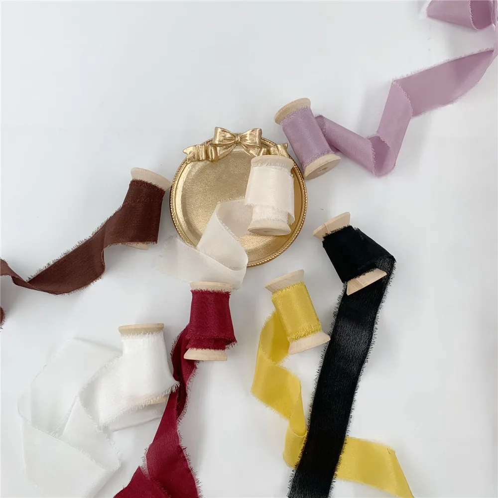 Лента из натурального 100% чистого шелка в стиле Ins лента древесных бассейнов с