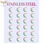 Модные мини серьги из нержавеющей стали, ювелирные изделия, маленькие серьги-гвоздики в форме Луны, полые дизайнерские Милые простые серьги-гвоздики, наборы, подарки для женщин