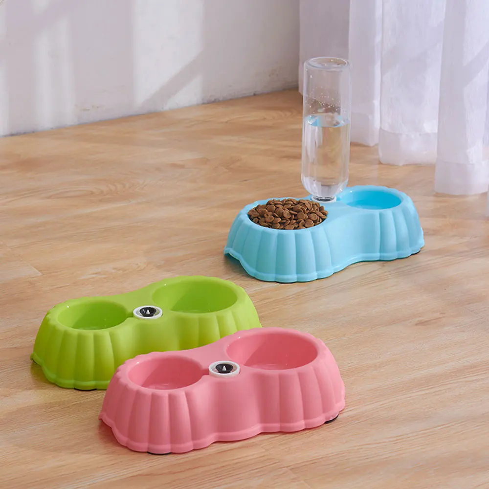 1 набор PP пластиковые собаки кошки двойной кормушка автоматический диспенсер для