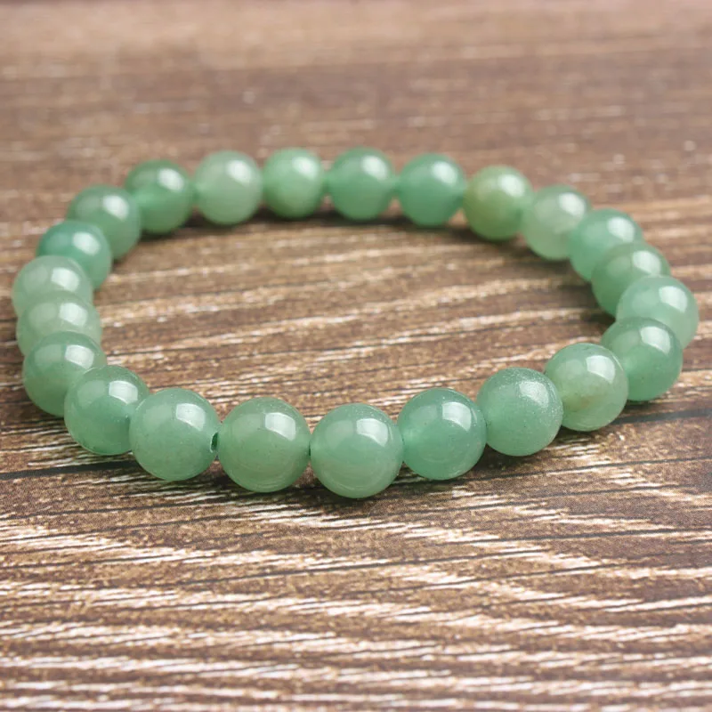 green aventurine LanLi 4-12 мм модные натуральные ювелирные изделия зеленый авантюрин Бусины Браслет подходит для мужчин и женщин аксессуары и амулеты - Цвет: green aventurine