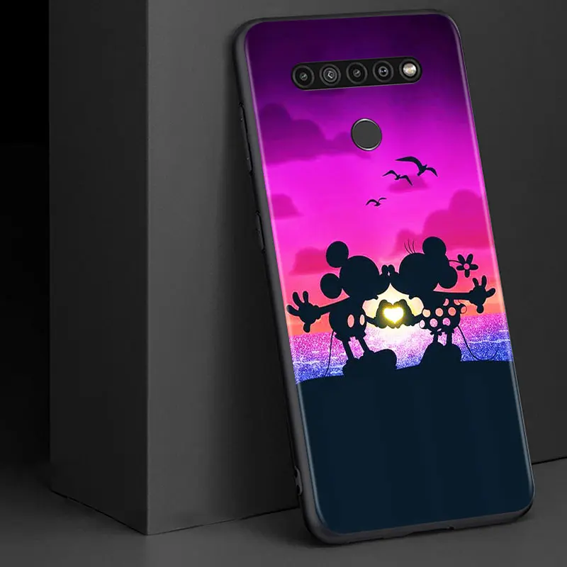 

Mickey Minnie cute for LG G8 G8S G8X V30 V35 V40 V50 V60 ThinQ Q60 K40 K50 K51 K61 K71 K92 K62 Soft Black Phone Case