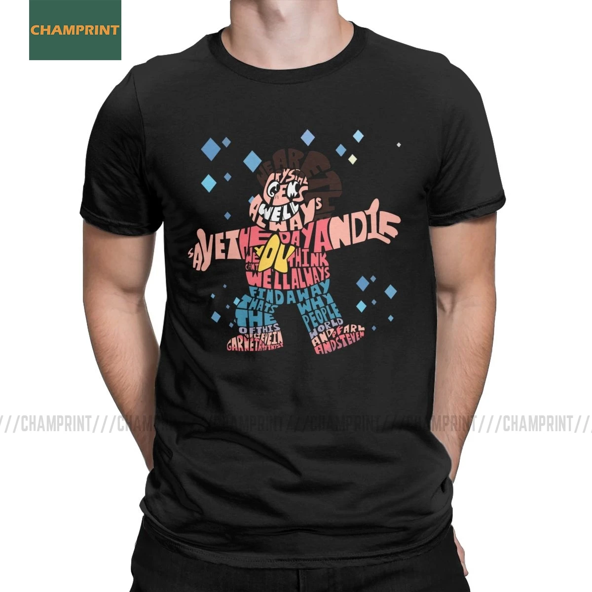 Мужская Пляжная футболка Steven с рисунком Вселенная из мультфильмов хлопковая