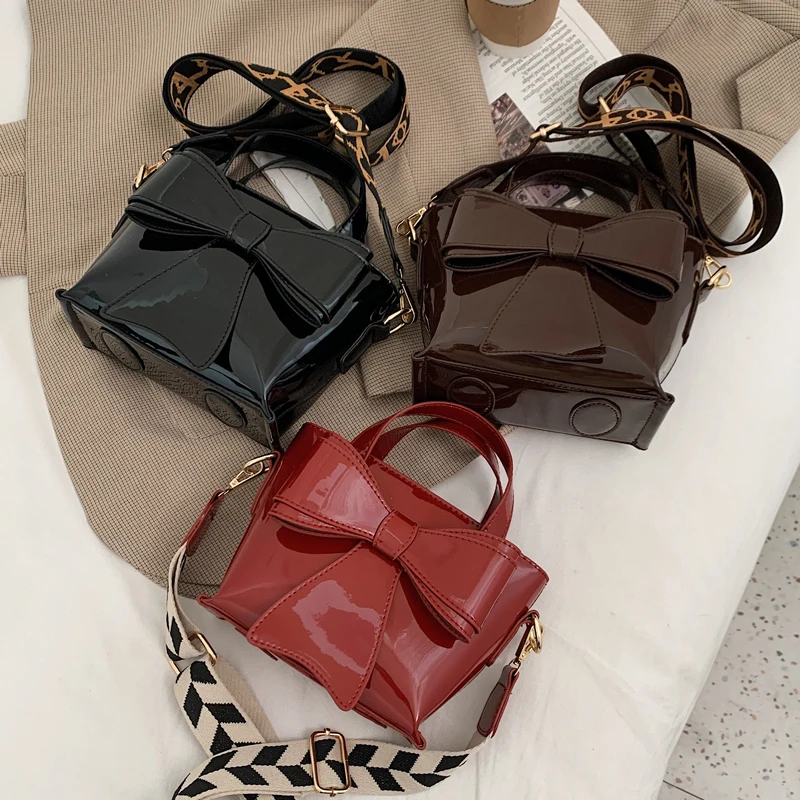 

Luxury Patent Leather Handbags Women Vintage Tote Bags Designer Mobile Phone Crossbody Shoulder Bag Travel Messenger Bag Purse
