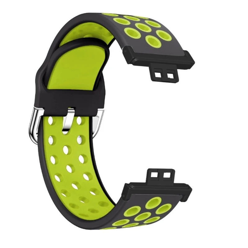 

Durable Two-color Silicone Wristband Watch Band Wrist Strap For-Huawei Watch Fit Smart Wristband Accessories
