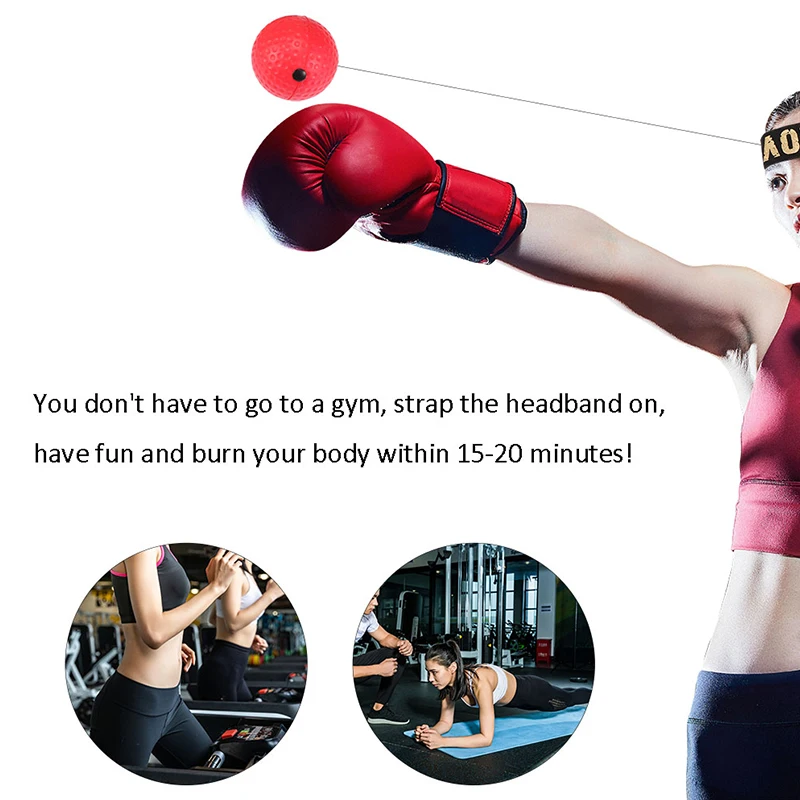 

Boxing Ball Reflex Speed Punch Ball Sanda Boxer Raising Reaction Force Hand Eye Training Set Stress Gym Muay Thai Exercise