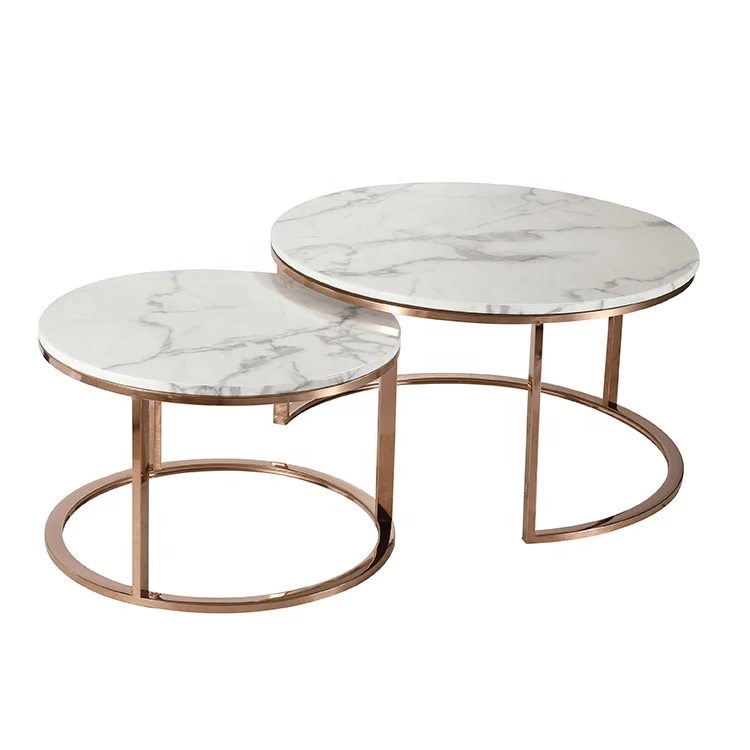 

Современная мебель для дома, журнальный столик из искусственного круглого белого мрамора