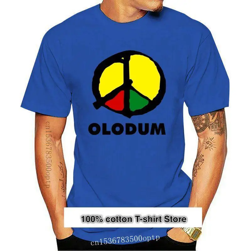 OLODUM-Camiseta blanca con Logo de la paz para hombre, ropa de gimnasia...