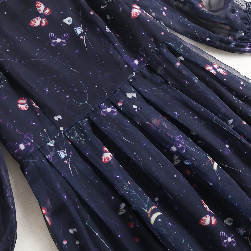 

JCHB 2021 High Quality Spring Dress Elegant Floral Dresses for Women Korean Fashion Long Sleeve Dress Vestido De Mujer Pph3911
