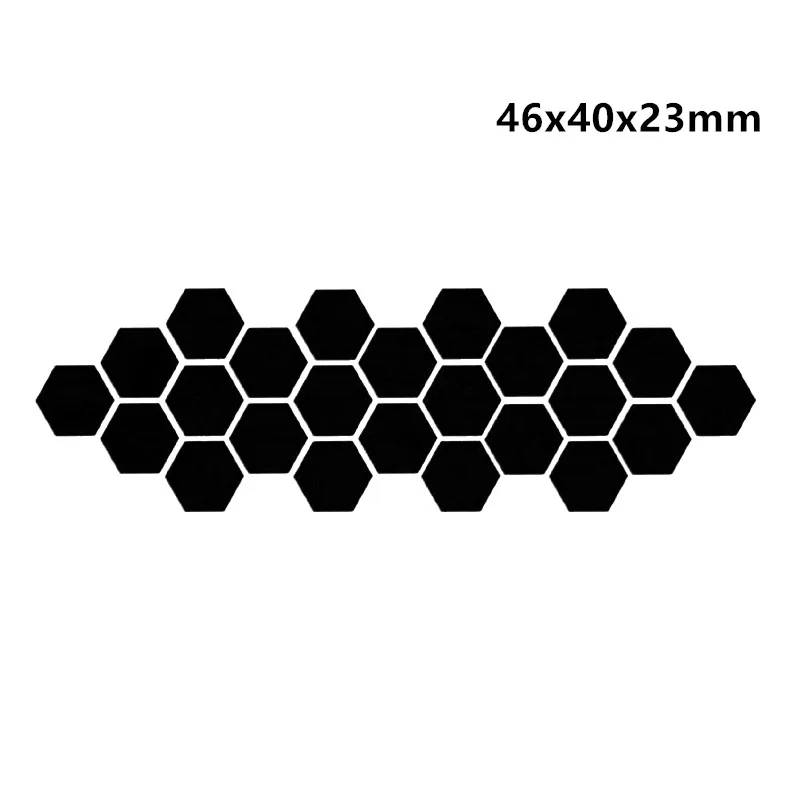 46x40x23mm Black 12 шт./компл. многоцветный 3D наклейки на стену с шестигранной головкой зеркало DIY домашний Декор зеркало наклейки для украшения Искусство украшения стены наклейки 7 - Цвет: 46x40x23mm Black