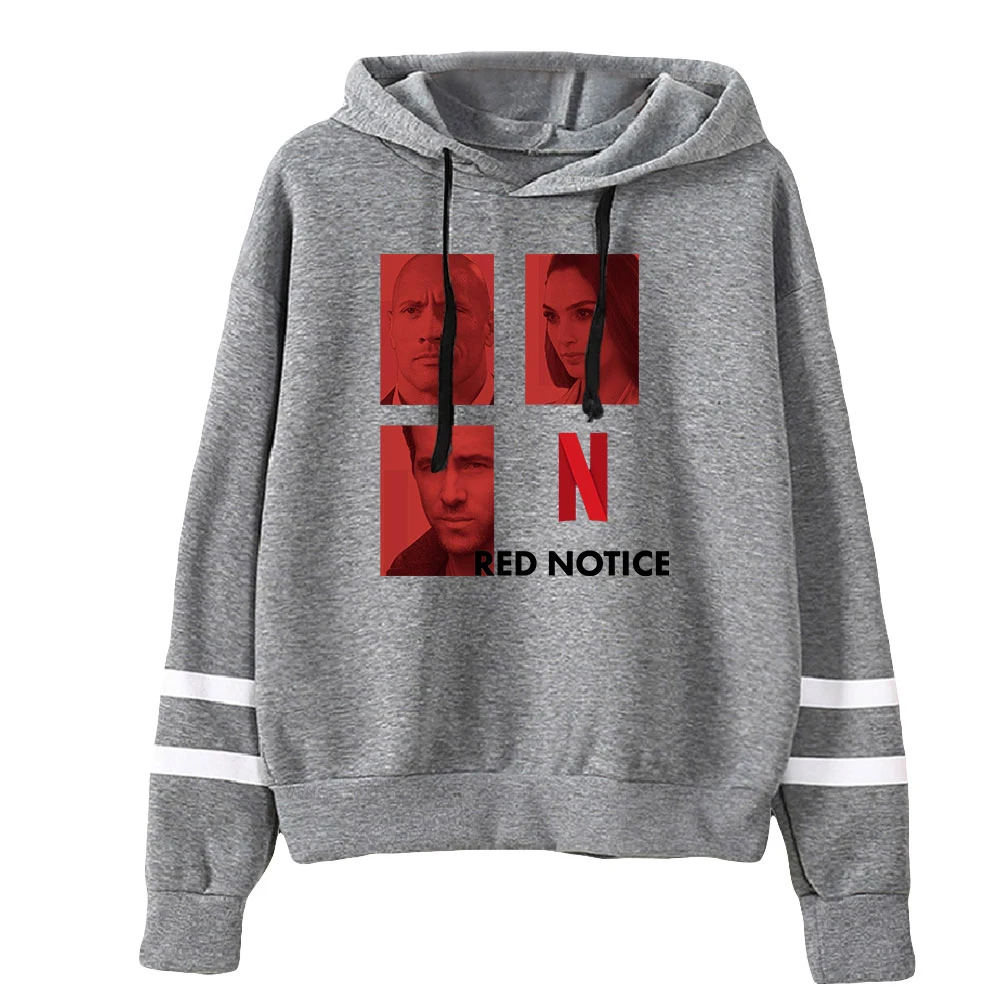 Пуловер с красным уведомлением толстовка капюшоном модная пуловер спортивный