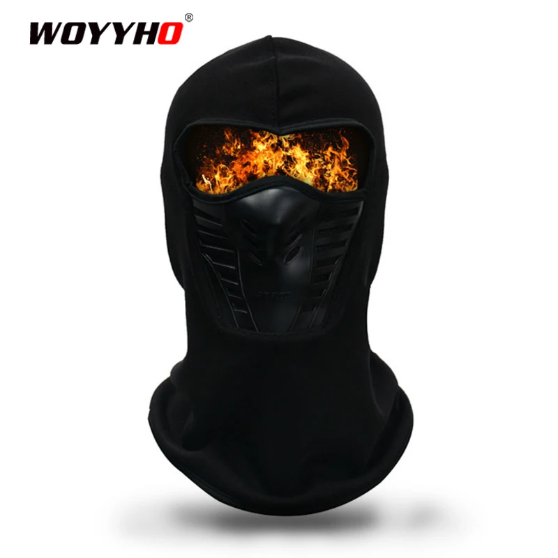 Зимняя походная Лыжная маска Флисовая теплая Ветрозащитная на все лицо для