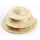 Мода Pet тканая соломенная шляпа для собаки кошки летняя Солнцезащитная шляпка для маленьких, средних и больших собак и кошек пляжные вечерние соломы костюм аксессуары