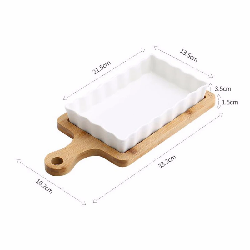 Креативный керамический противень для выпечки миска духовки тарелка с анти