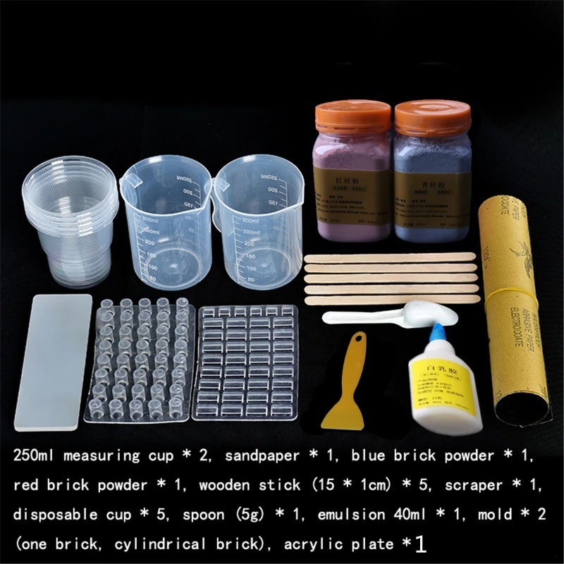 

1/16 Miniature Simulation Brick DIY Kit Sand Table Diorama Landscape Scenery BX0D