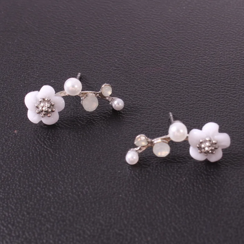 2020 темпераментные Модные Простые жемчужные серьги хрустальные в виде ветки с