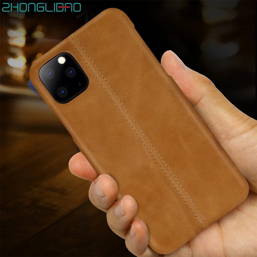 Комбинированный чехол для Iphone 11 Pro X Xs Max Xr8 7 6 6s Plus роскошный из натуральной кожи с