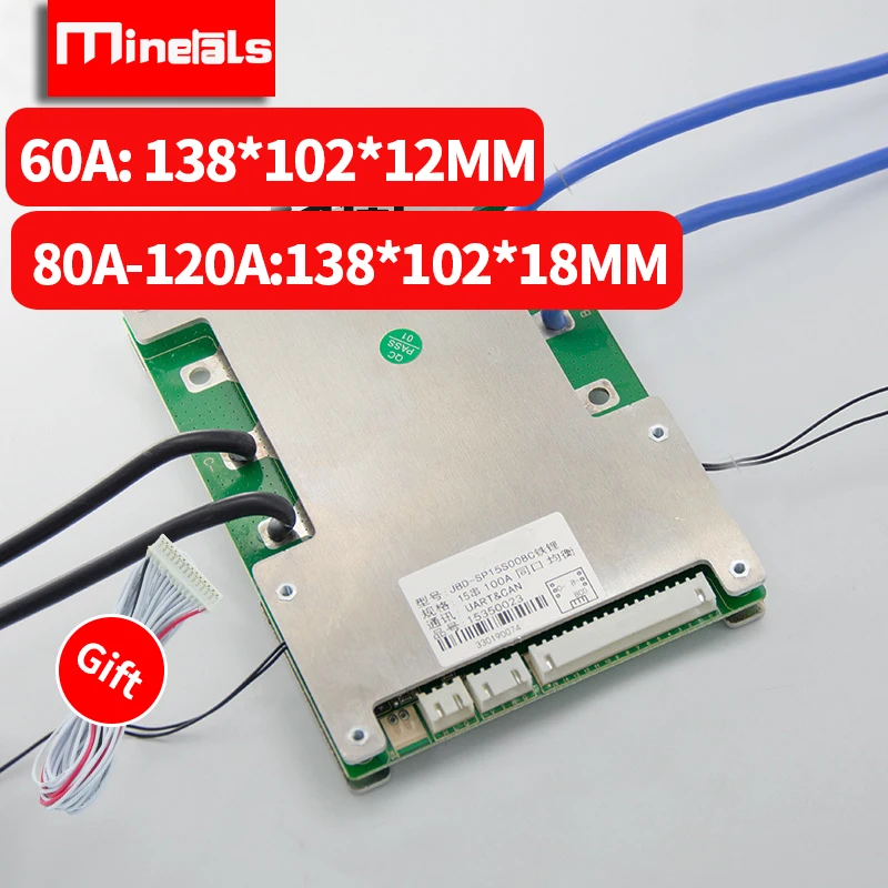 13s 48v BMS Bluetooth общий порт тяжелый ток UART/CAN с индикатором заряда батареи fsmart 80A 100A