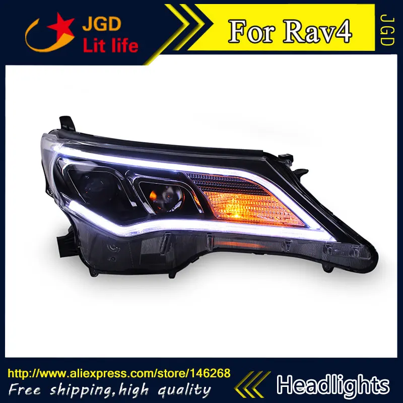Автомобильный Стайлинг LED HID Toyota Rav4 чехол для фары 2013 2014 2015 биксеноновые линзы